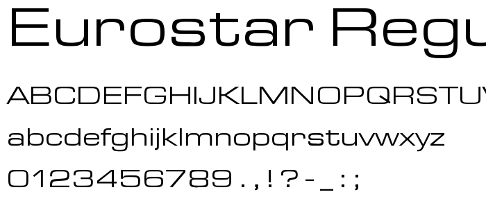 Eurostar Regular Extended font